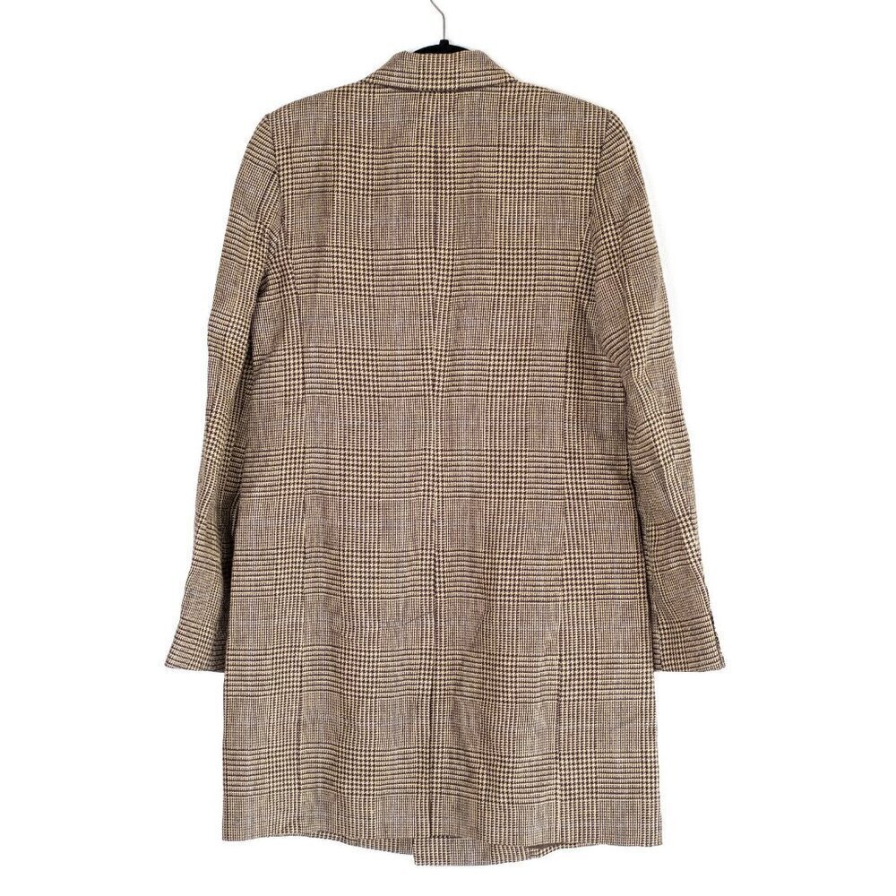 NWT Polo Ralph Lauren Womens Glen Plaid Linen Double-Breasted Blazer Coat Size 6 - Picture 2 of 8